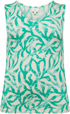 ONLY Carmakoma Top 'GRETA'  nebielená / tyrkysová