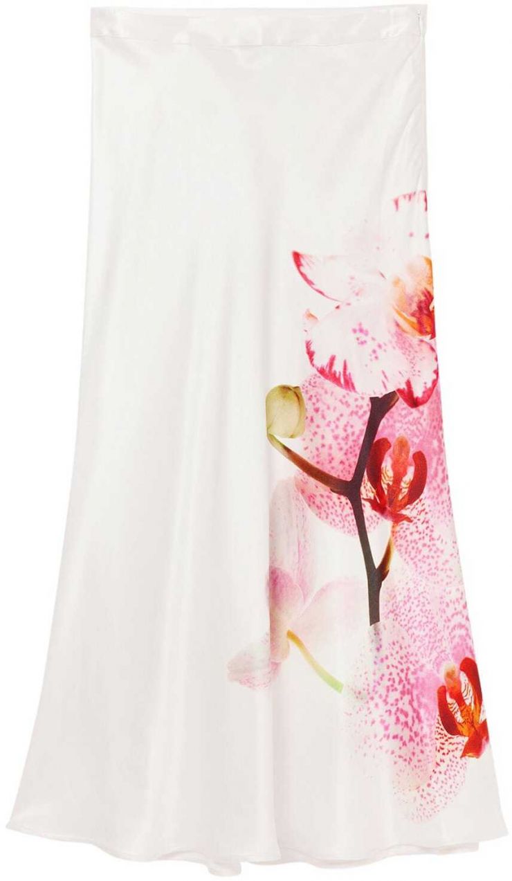 Desigual Sukňa 'M. Christian Lacroix'  tmavohnedá / pitaya / krvavo červená / biela ako vlna