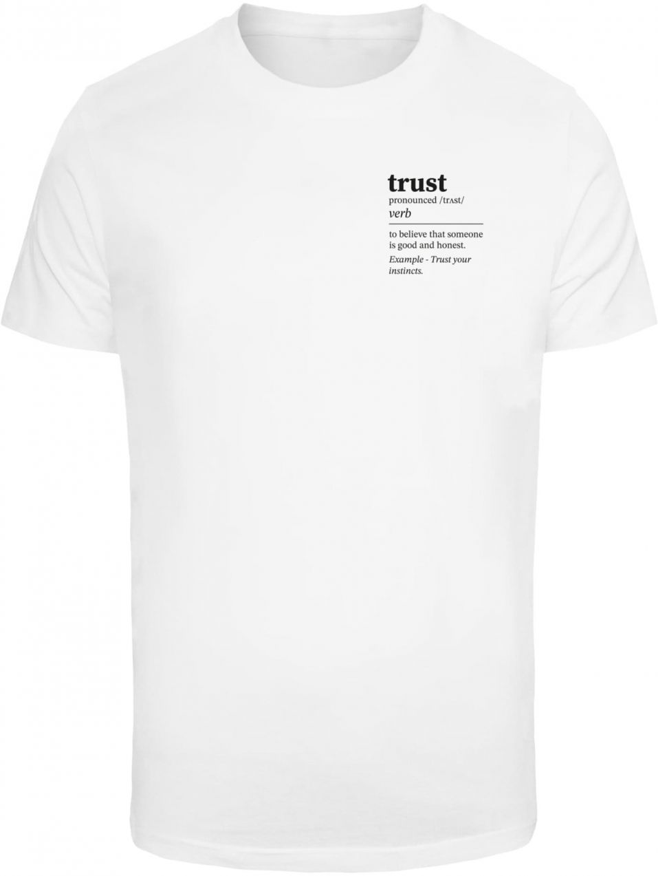 Mister Tee Tričko 'Trust Definition'  čierna / biela