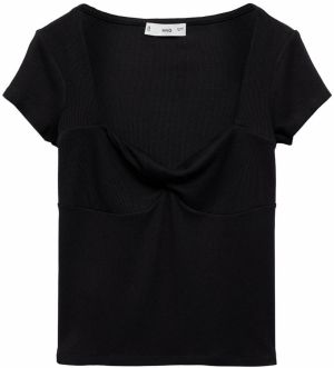 MANGO Tričko 'BESTI'  čierna