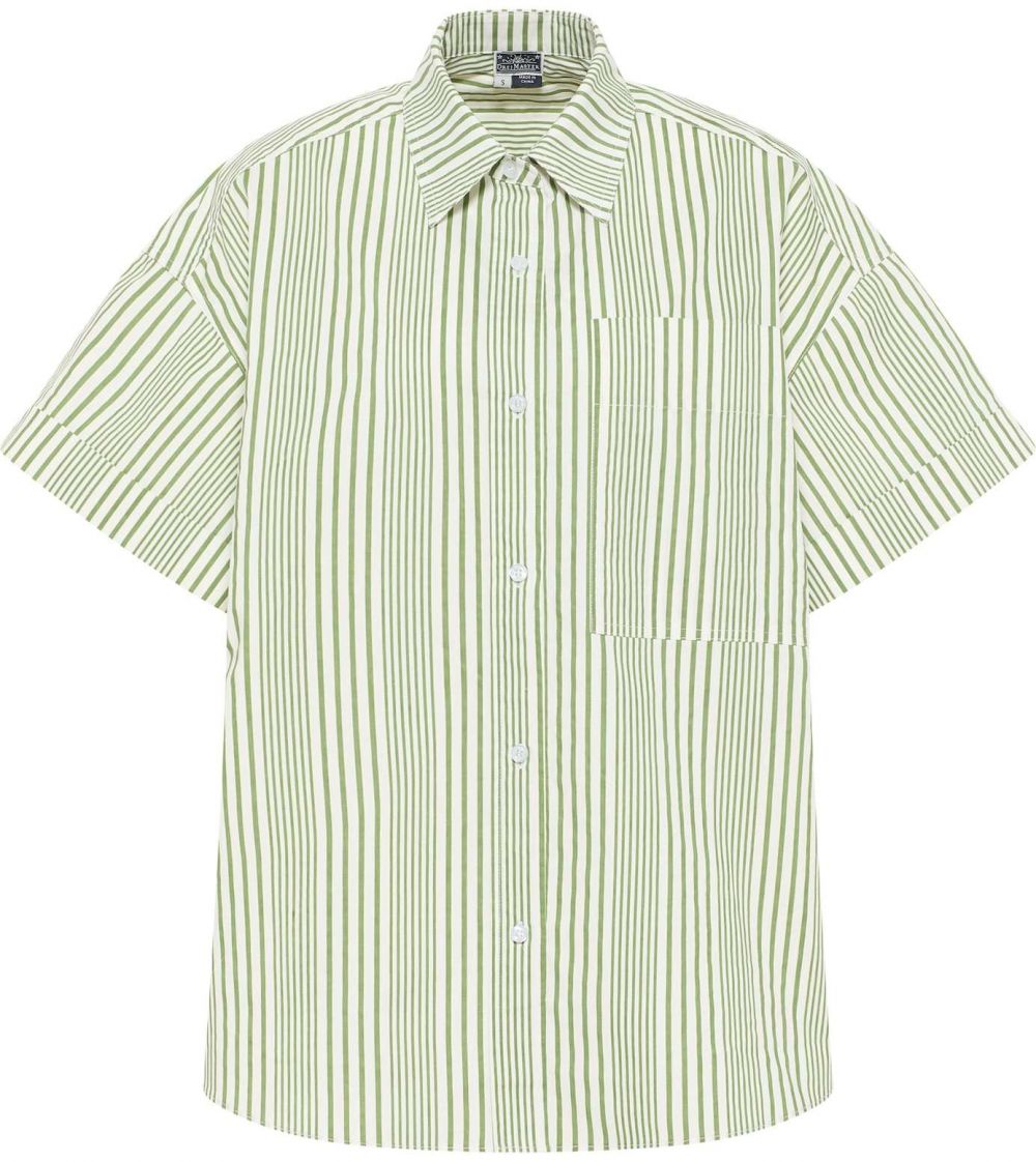 DreiMaster Maritim Blúzka  tmavozelená / biela ako vlna