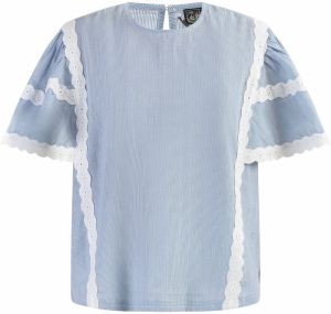 DreiMaster Vintage Blúzka  svetlomodrá / biela