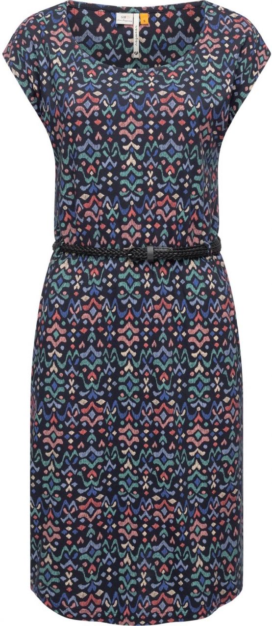 Ragwear Šaty 'Lilithe Ikat'  tmavomodrá / ružová