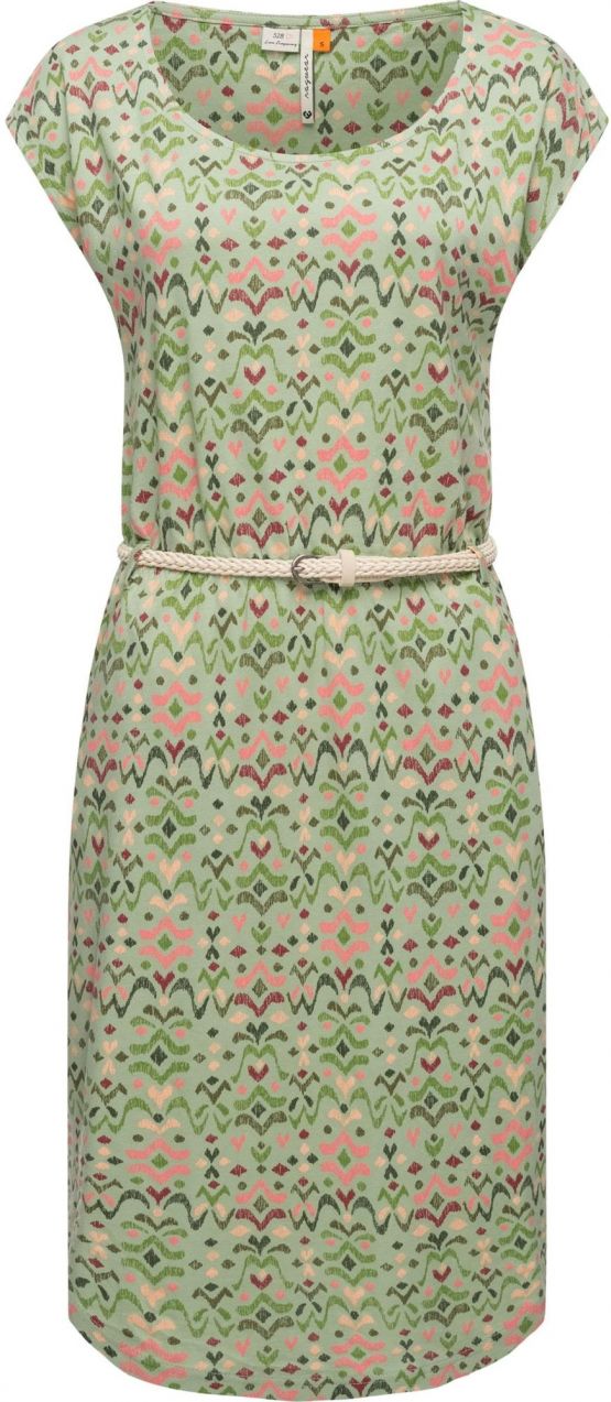 Ragwear Šaty 'Lilithe Ikat'  béžová / svetlozelená / ružová / červená