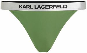 Karl Lagerfeld Bikinové nohavičky  sivá / zelená / čierna