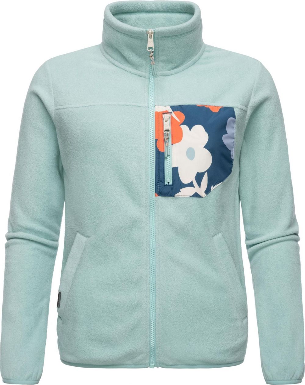 Ragwear Flisová bunda 'Appolo'  tmavomodrá / mätová / oranžová / biela