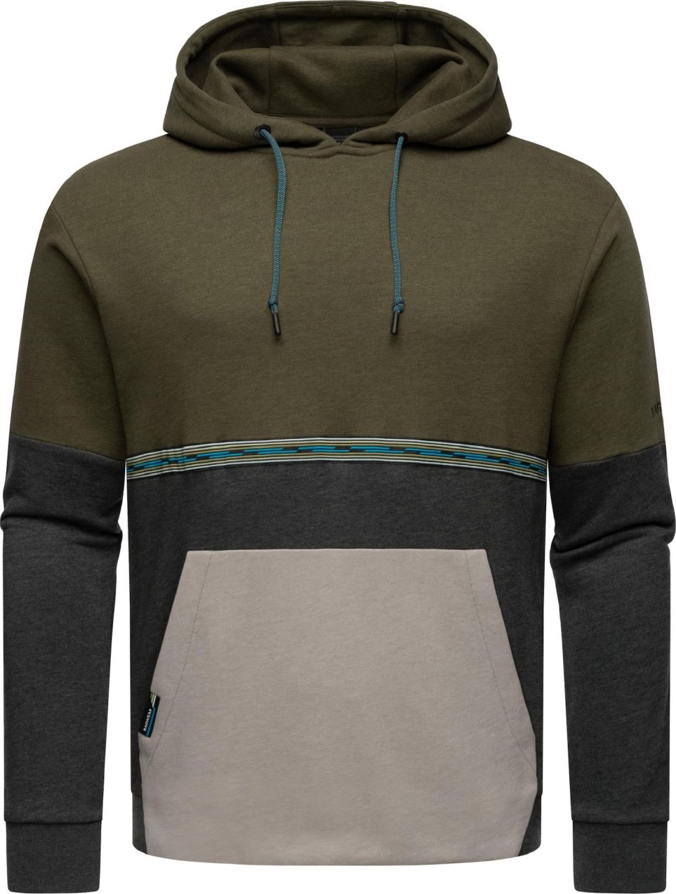 Ragwear Mikina  béžová / tmavosivá / olivová