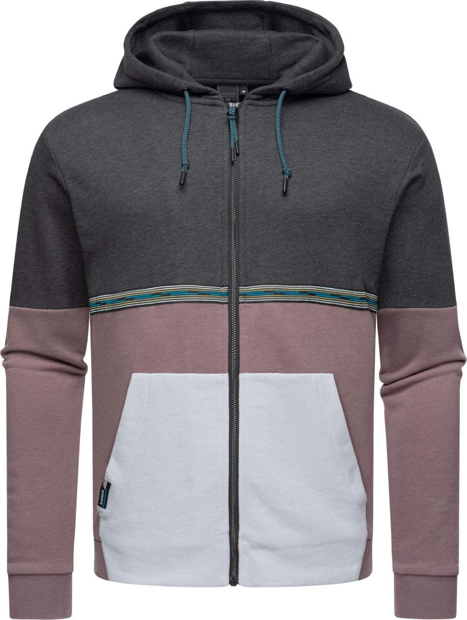 Ragwear Tepláková bunda  hnedá / čierna / biela