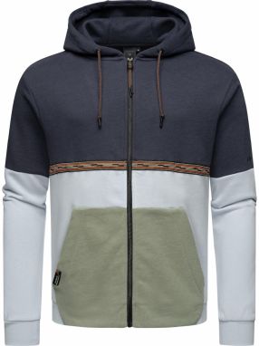 Ragwear Tepláková bunda  námornícka modrá / hnedá / svetlosivá / zelená