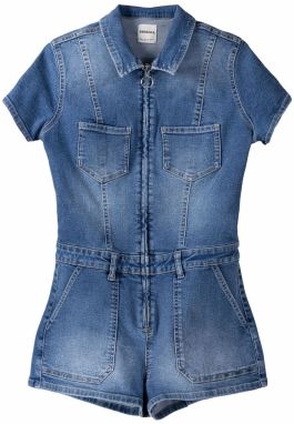 Bershka Overal  modrá denim