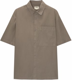 Pull&Bear Košeľa  farby bahna