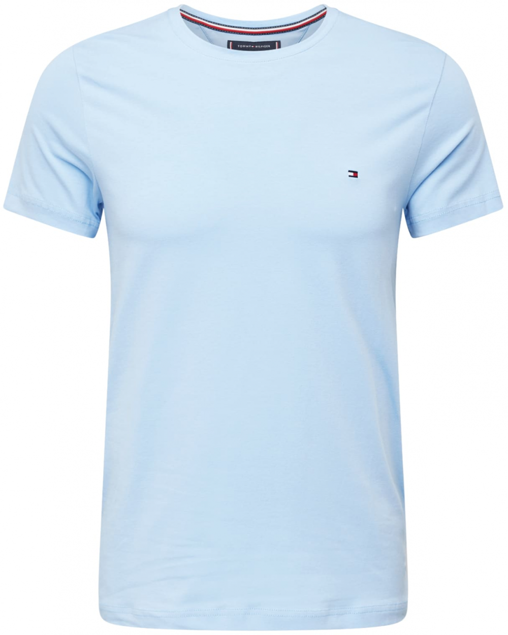 TOMMY HILFIGER Tričko  námornícka modrá / svetlomodrá / červená / šedobiela