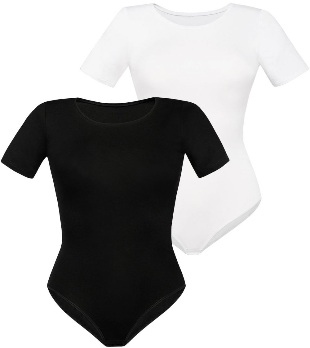 TEYLI Body 'Shirty'  čierna / šedobiela
