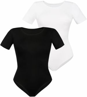 TEYLI Body 'Shirty'  čierna / šedobiela