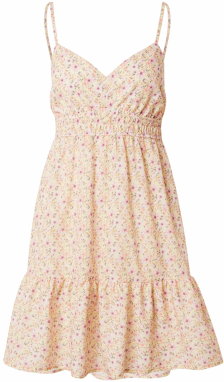 Trendyol Šaty  krémová / svetložltá / tmavosivá / rosé