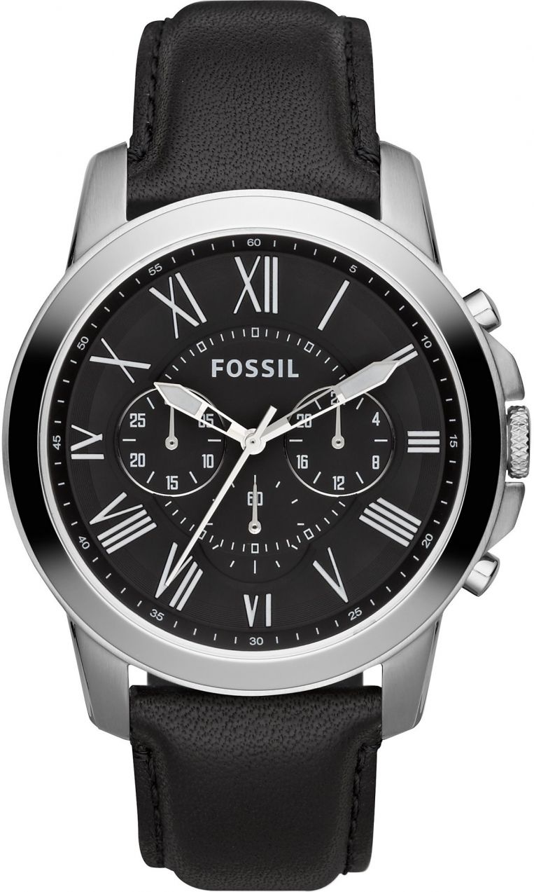 FOSSIL Analógové hodinky  čierna / strieborná