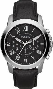FOSSIL Analógové hodinky  čierna / strieborná