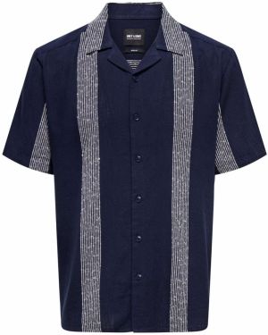 Only & Sons Košeľa 'AVI'  námornícka modrá / biela