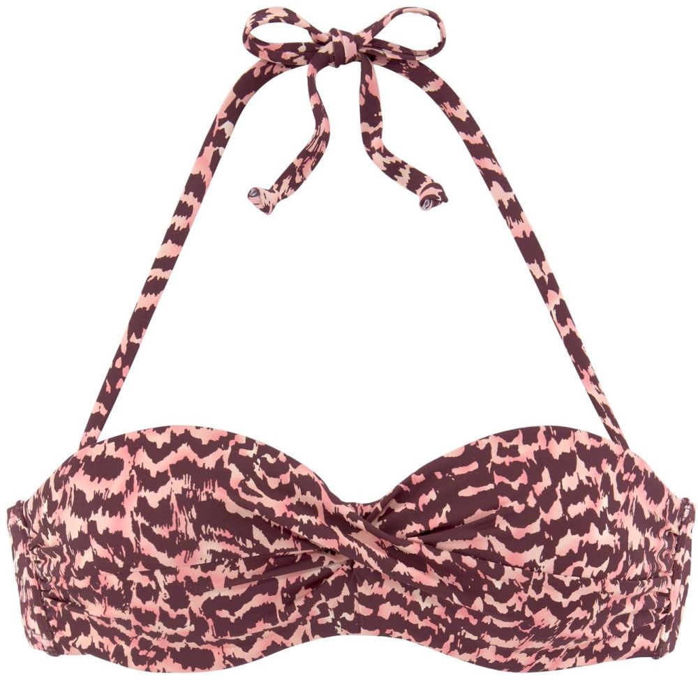 LASCANA Bikinový top  pastelovo ružová / svetloružová / bordová
