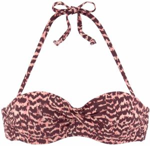 LASCANA Bikinový top  pastelovo ružová / svetloružová / bordová