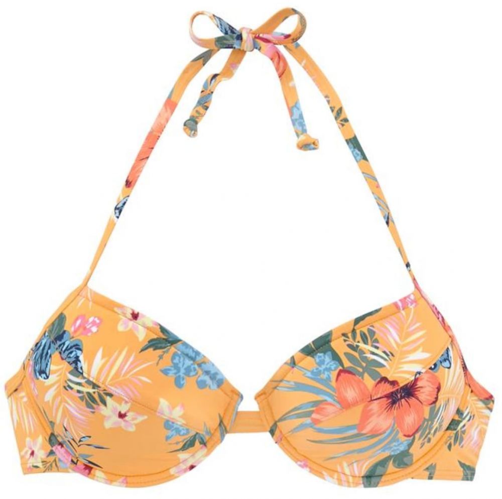 BENCH Bikinový top 'Maui'  žltá / zmiešané farby