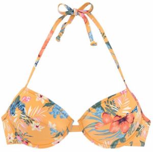 BENCH Bikinový top 'Maui'  žltá / zmiešané farby