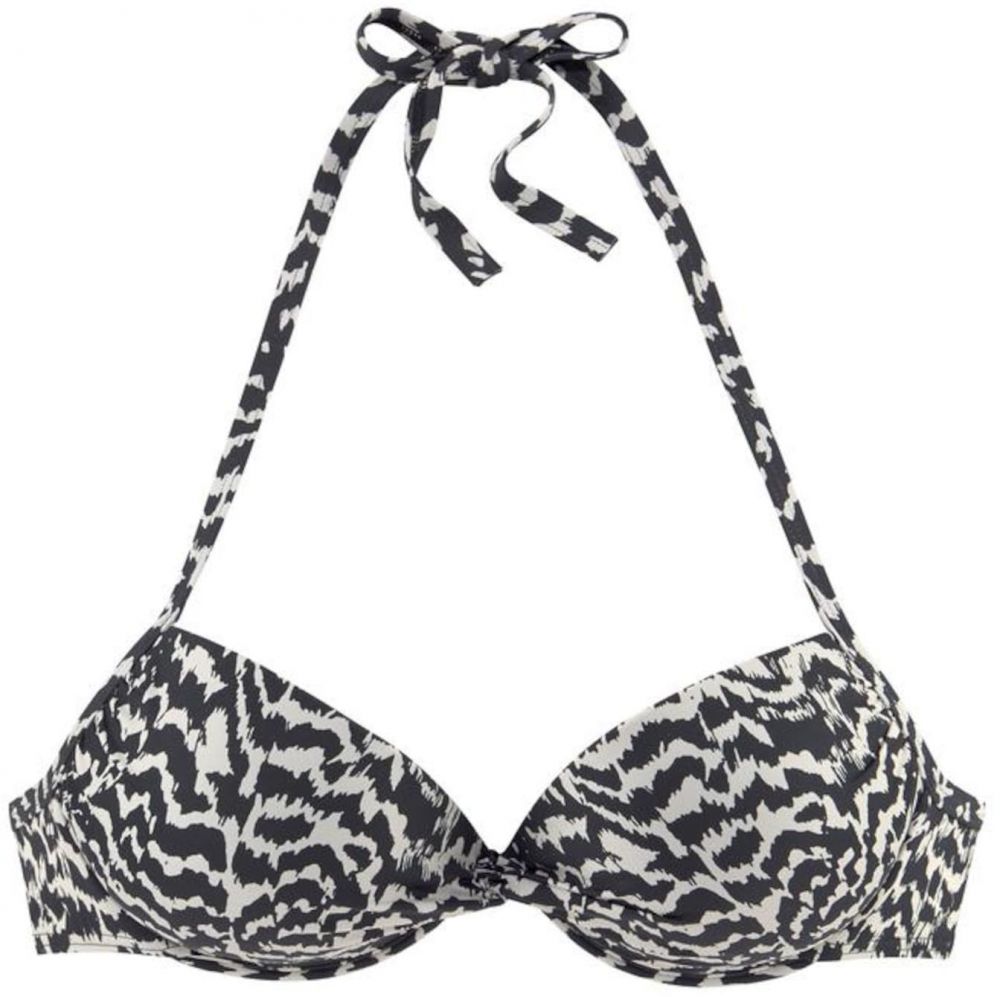 LASCANA Bikinový top  čierna / biela