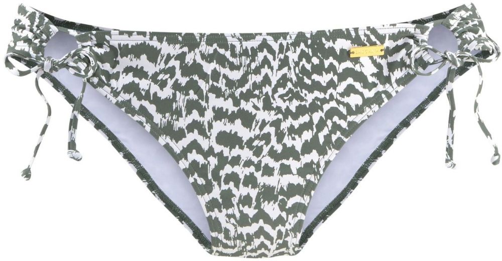 LASCANA Bikinové nohavičky  kaki / biela