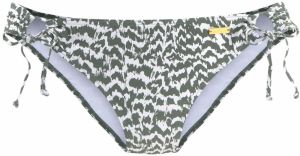 LASCANA Bikinové nohavičky  kaki / biela