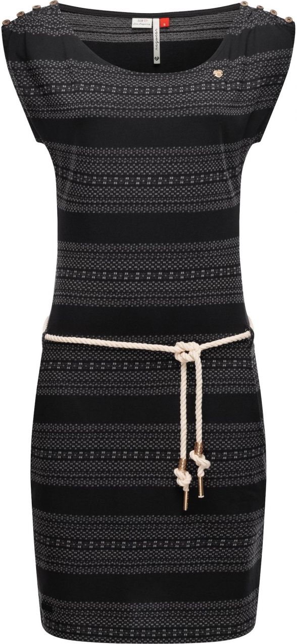 Ragwear Plážové šaty 'Chego'  tmavosivá / čierna