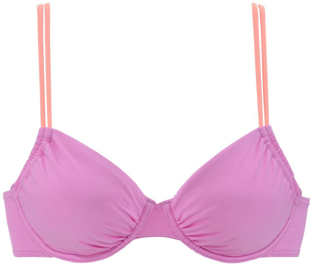 VENICE BEACH Bikinový top  orchideová / oranžová