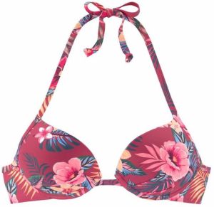 s.Oliver Bikinový top  modrá / žltá / baklažánová