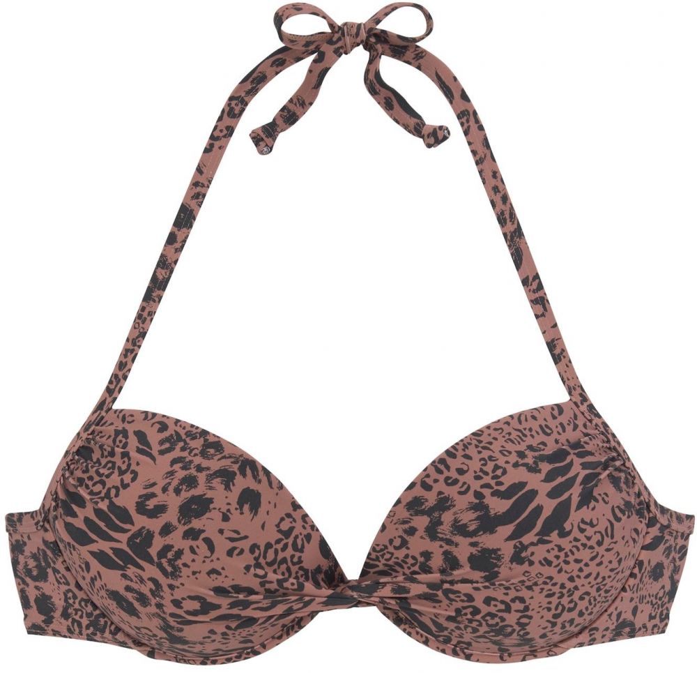 LASCANA Bikinový top  hnedá / čierna