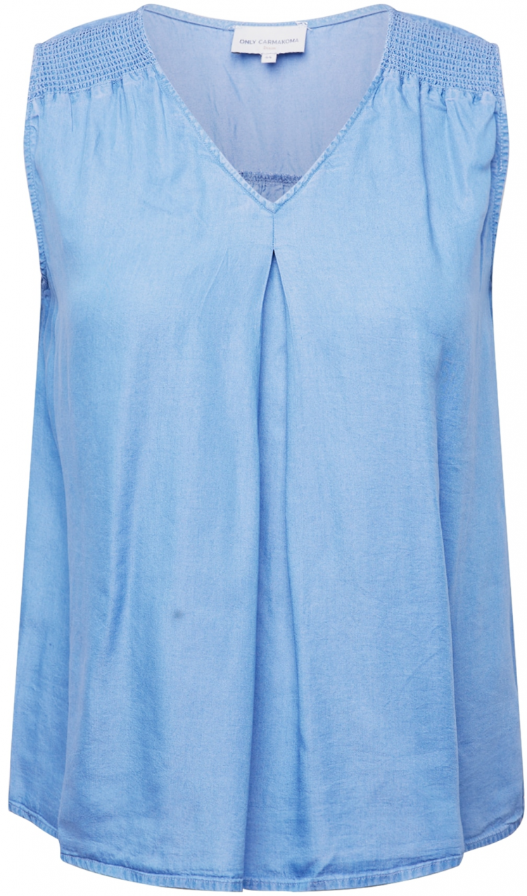 ONLY Carmakoma Top 'LAURA'  modrá denim