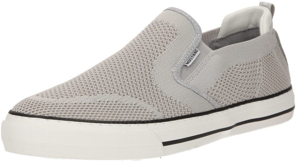 MUSTANG Slip-on obuv  svetlosivá / biela