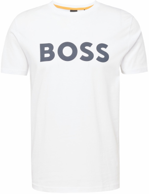 BOSS Tričko 'Thinking'  čierna / biela
