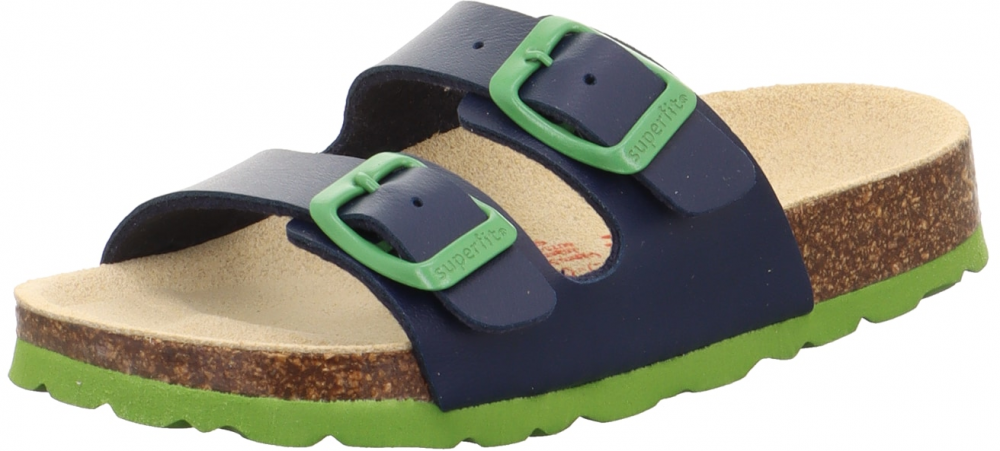 SUPERFIT Sandále  námornícka modrá / svetlozelená