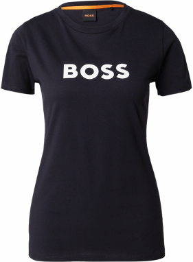 BOSS Tričko 'Elogo 5'  čierna / biela