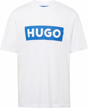 HUGO Tričko 'Nico'  modrá / biela