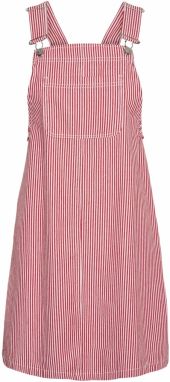 PIECES Šaty 'ALLO'  červená / biela