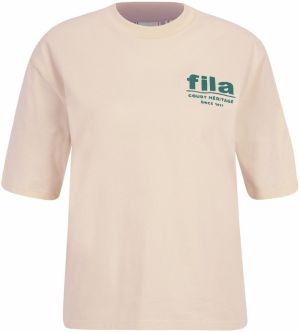 FILA Tričko 'LINYI '  béžová / tmavozelená