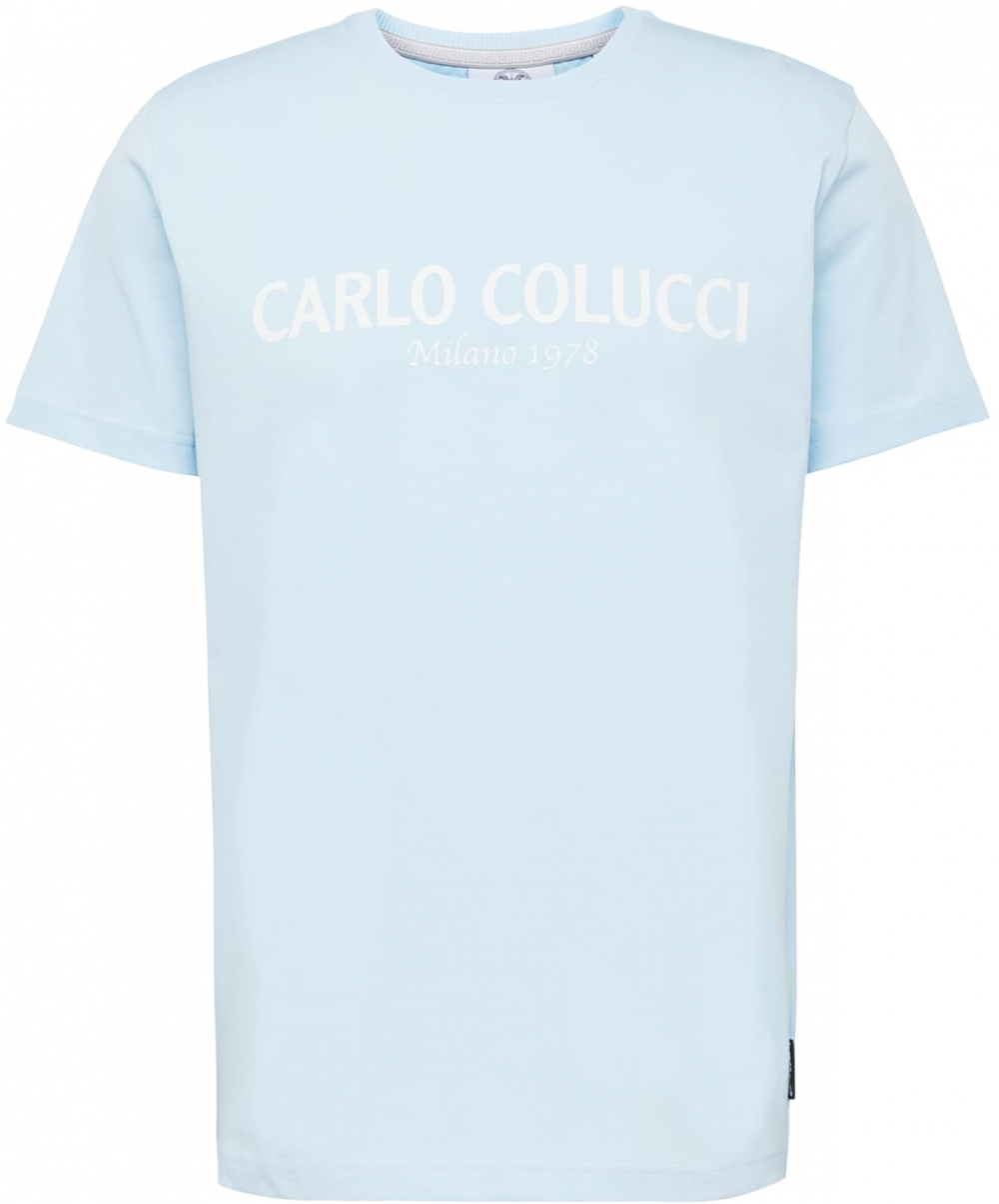 Carlo Colucci Tričko 'Di Comun'  svetlomodrá / biela