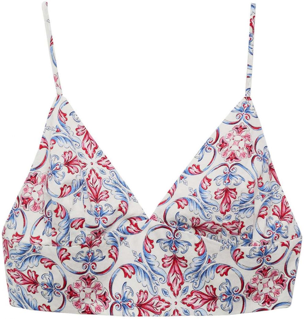 MANGO Top 'Mars'  modrá / červená / biela