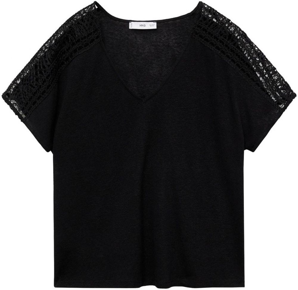 MANGO Tričko 'MACA'  čierna