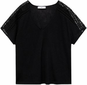 MANGO Tričko 'MACA'  čierna