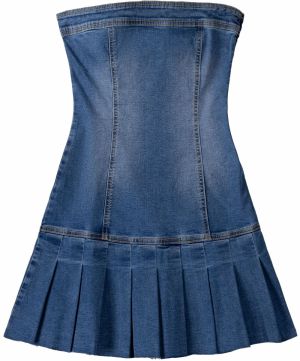 Bershka Šaty  modrá denim