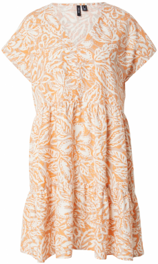 VERO MODA Letné šaty 'NETHE'  béžová / tmavobéžová / oranžová