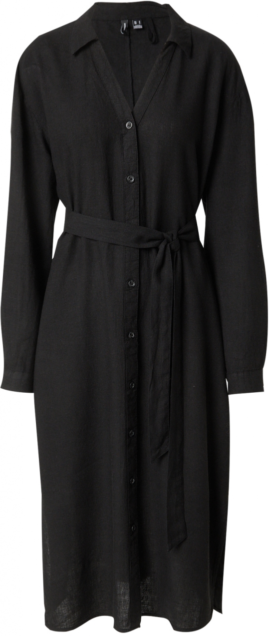 VERO MODA Košeľové šaty 'LINN'  čierna