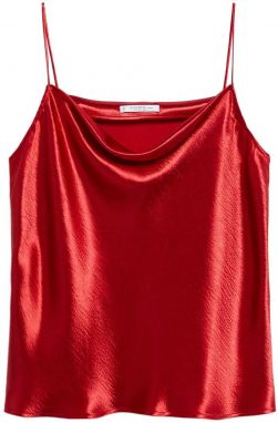 VIOLETA by Mango Top 'Metal'  ohnivo červená