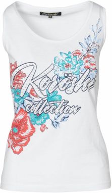 KOROSHI Top  svetlomodrá / svetločervená / biela